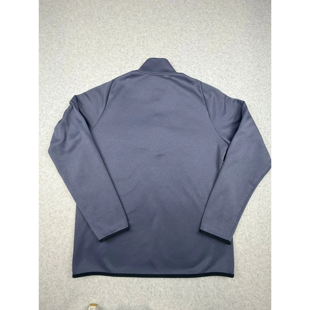 Nike Dri-FIT Quarter Zip Pullover Mens Medium Blue Gray Fleece Lined Long Sleeve